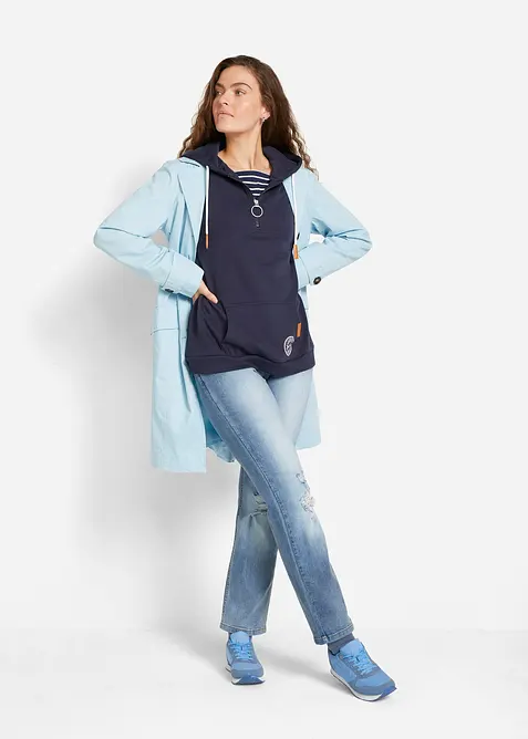 Felpa con cappuccio in misto cotone, bonprix