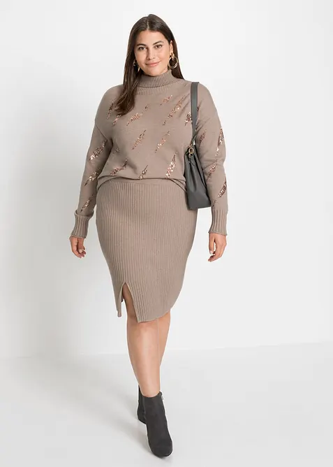 Maglione oversize in misto viscosa morbido, bonprix