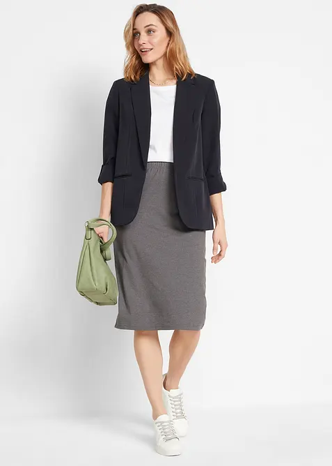 Gonna elasticizzata di jersey (pacco da 2), bonprix