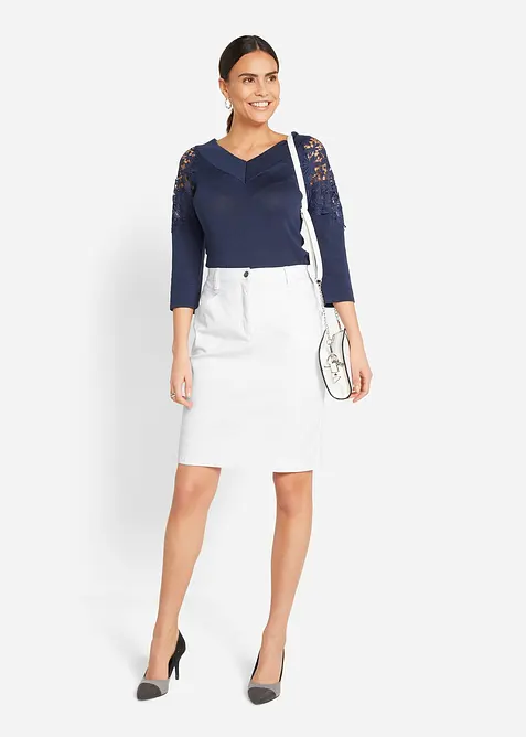 Gonna di jeans elasticizzata, bonprix