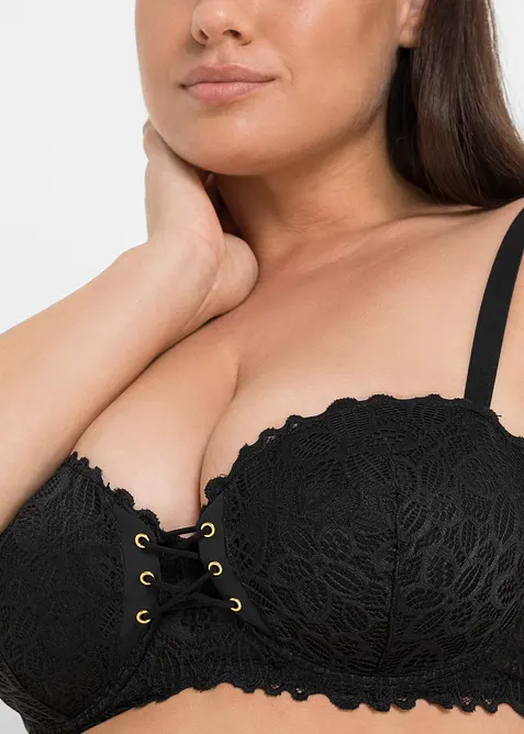 Reggiseno a balconcino in pizzo fine, bonprix