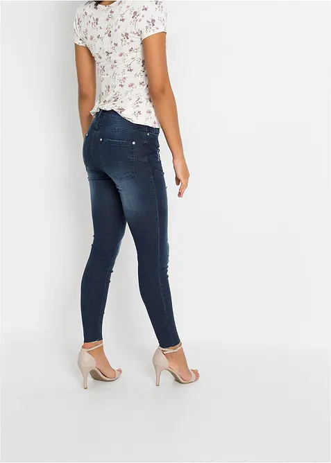 Jeans skinny cropped, vita media, bonprix