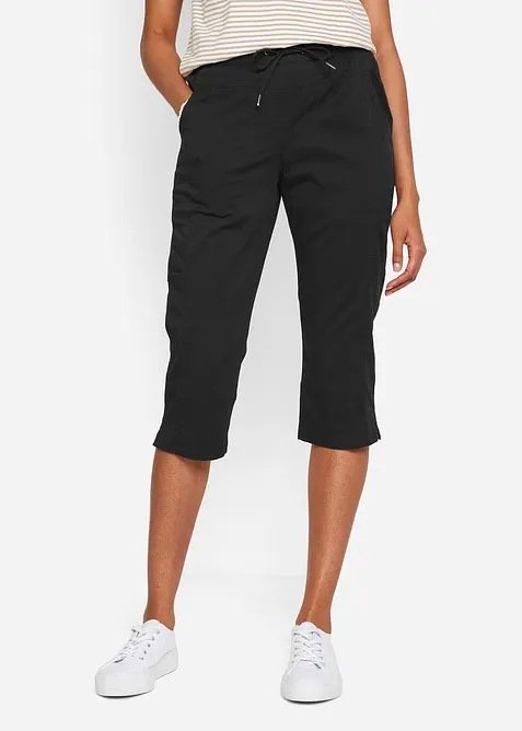 Pantaloni capri con laccetto da annodare, bonprix