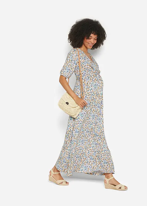 Abito lungo di jersey prémaman / da allattamento, bonprix