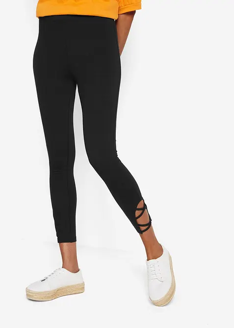 Leggings cropped a vita alta con cotone biologico, bonprix
