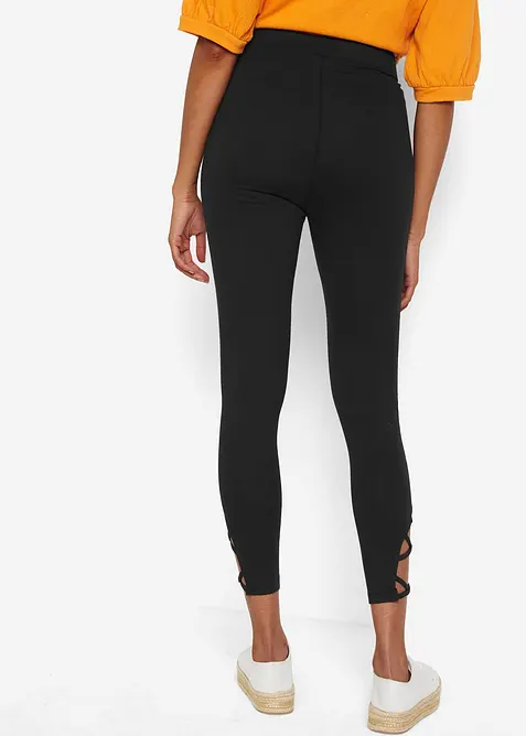 Leggings cropped a vita alta con cotone biologico, bonprix