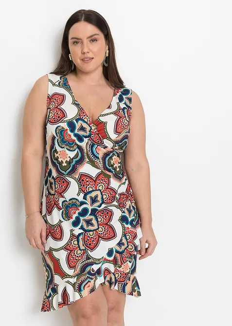 Miniabito con balza, bonprix