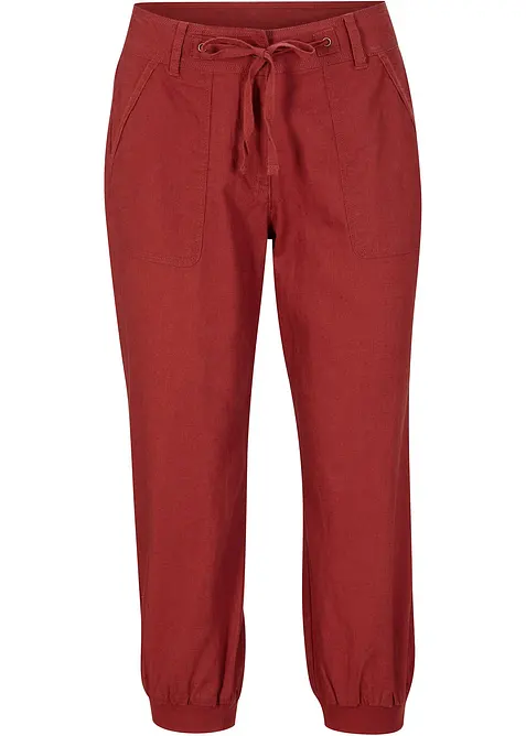 Pinocchietti in misto lino e cotone, bonprix