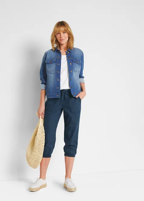 Pinocchietti in misto lino e cotone, bonprix