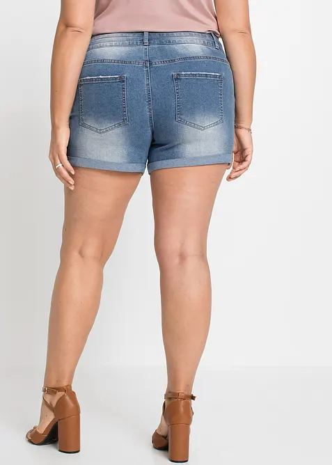 Shorts di jeans, vita media, bonprix