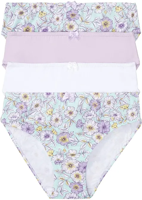 Slip alto con cotone morbido (pacco da 4), bonprix