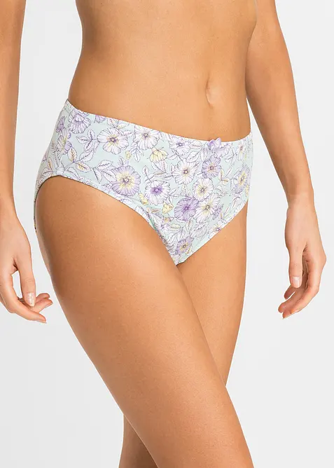 Slip alto con cotone morbido (pacco da 4), bonprix