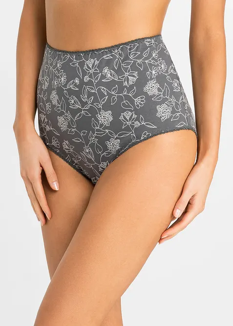 Slip a vita alta con cotone morbido (pacco da 4), bonprix