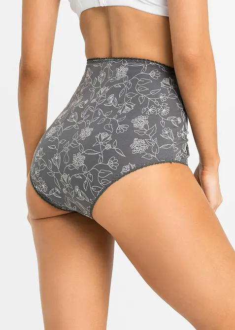 Slip a vita alta con cotone morbido (pacco da 4), bonprix