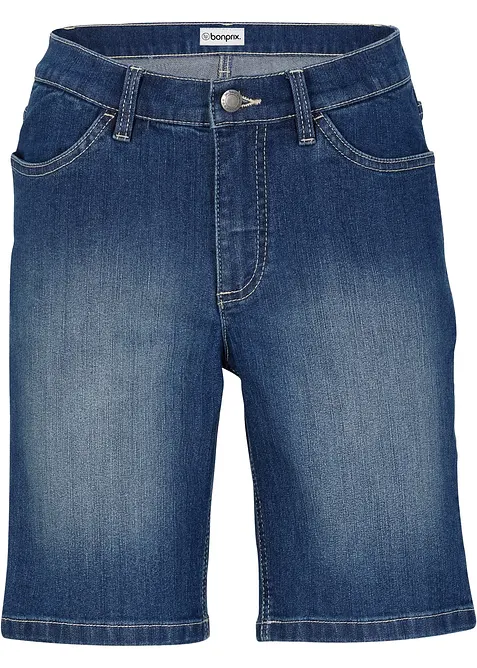Bermuda in jeans, vita media, bonprix