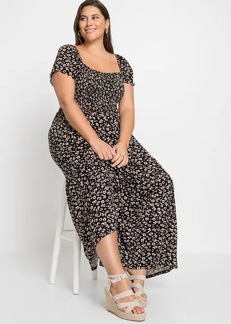 Abito lungo in misto viscosa, bonprix