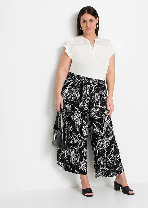 Pantaloni in viscosa strutturata, bonprix