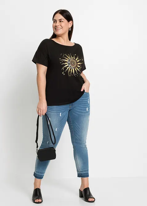 Maglia con stampa metallizzata, bonprix