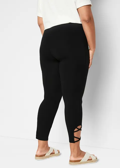 Leggings cropped a vita alta con cotone biologico, bonprix