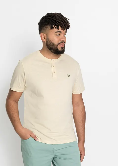 Maglia serafino in puro cotone biologico (pacco da 3), bonprix