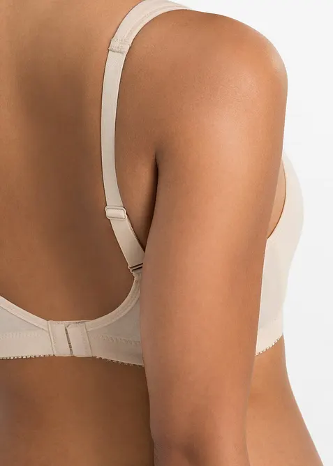 Reggiseno t-shirt senza ferretto con cotone (pacco da 2), bonprix