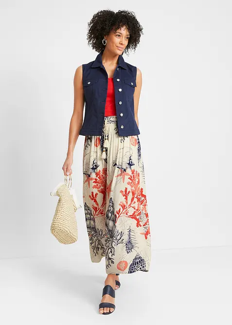 Gonna lunga in viscosa fluida, bonprix