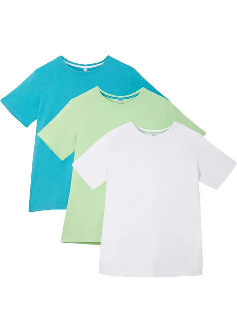 T-shirt in puro cotone (pacco da 3), bonprix