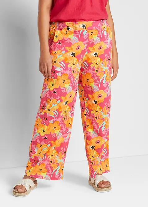 Pantaloni a palazzo in jersey di misto viscosa morbido, bonprix