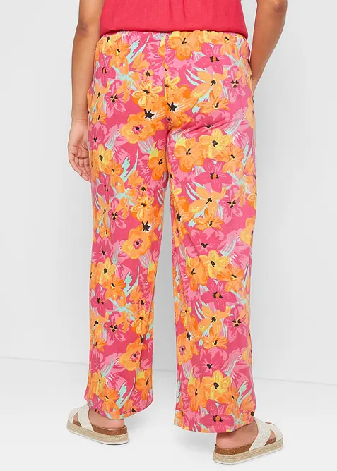 Pantaloni a palazzo in jersey di misto viscosa morbido, bonprix