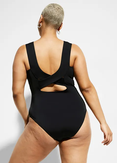 Costume intero con effetto modellante forte e scollatura a V, bonprix