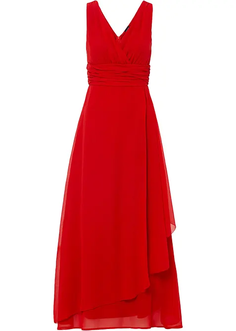 Abito in chiffon con arricciature, bonprix