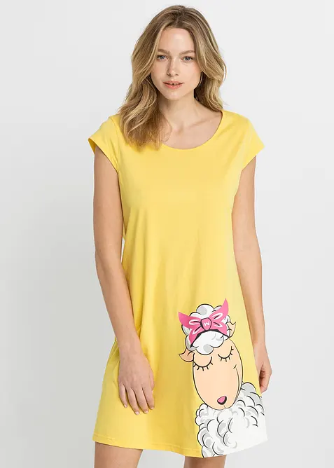 Camicia da notte corta in  puro cotone biologico, bonprix