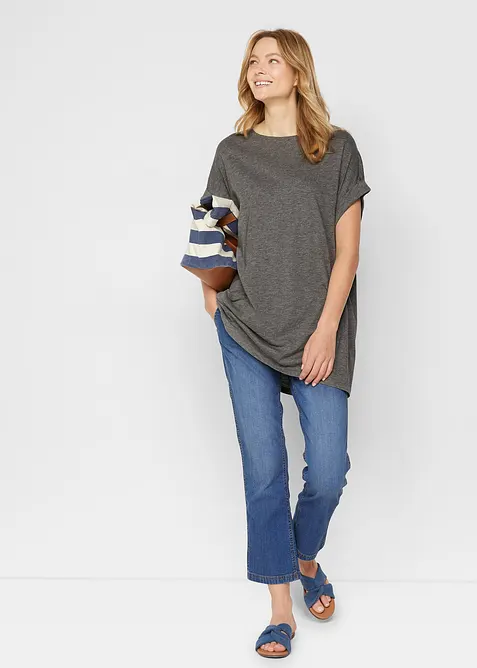 Maglia lunga in puro cotone biologico (pacco da 2), bonprix