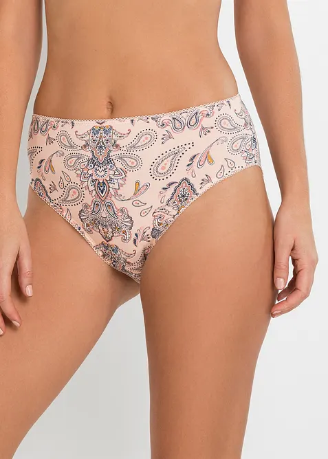 Slip alto con cotone comodo (pacco da 4), bonprix