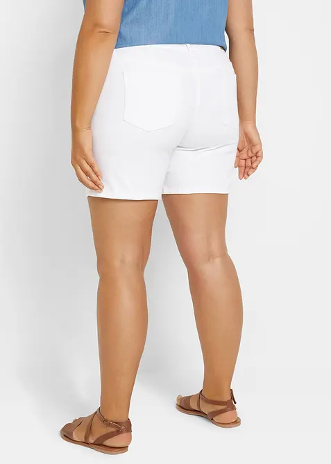 Shorts di jeans slim fit, vita media (pacco da 2), bonprix