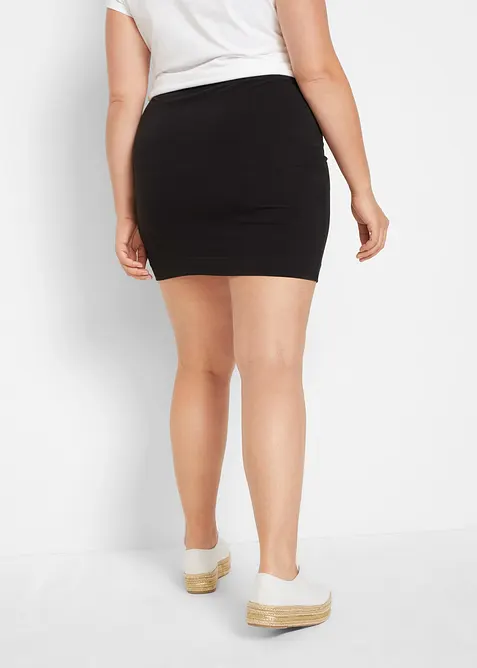 Gonna in jersey elasticizzato con cotone biologico (pacco da 2), bonprix