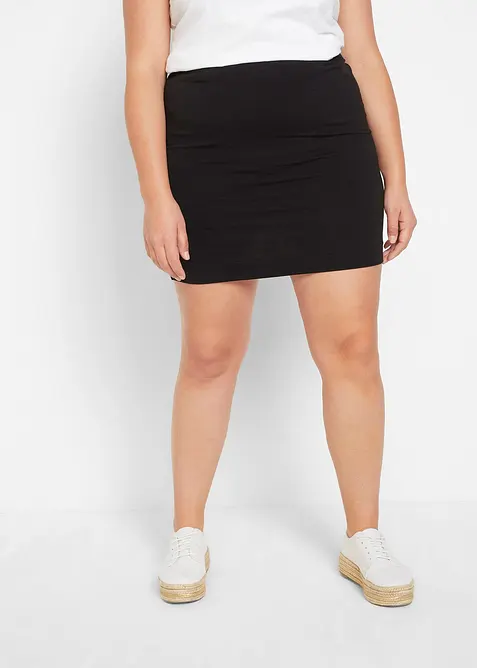 Gonna in jersey elasticizzato con cotone biologico (pacco da 2), bonprix