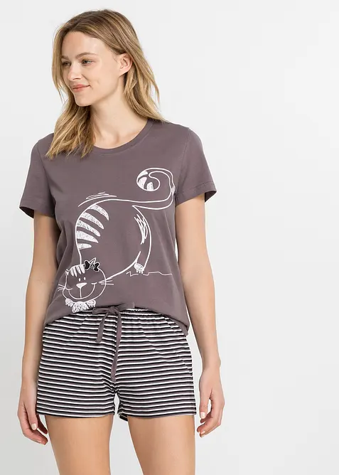 Pigiama estivo con elastico per capelli coordinato, bonprix