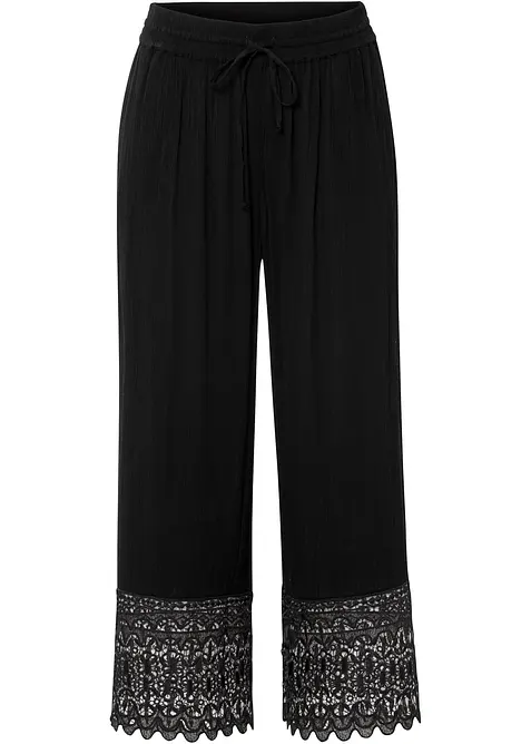 Pantaloni culotte con pizzo, bonprix