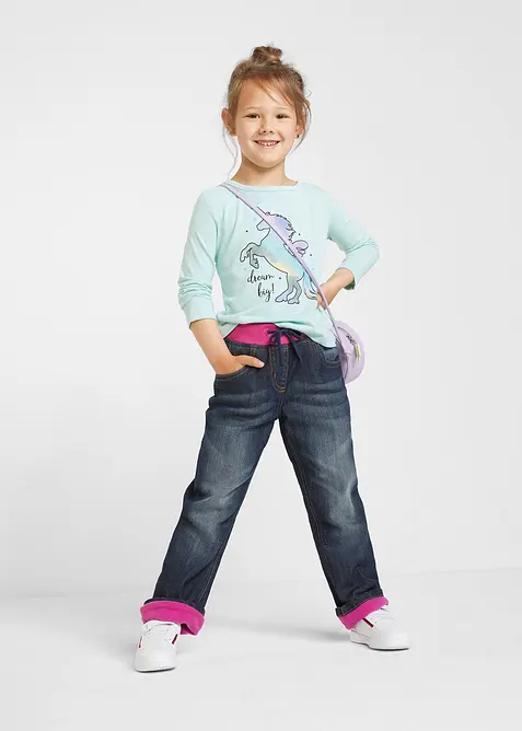 Jeans termici comodi con fodera in pile, bonprix