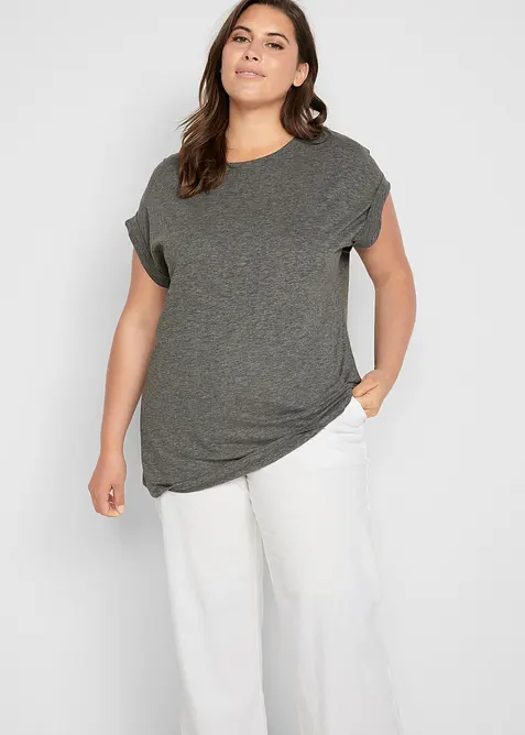 Maglia lunga in puro cotone biologico (pacco da 2), bonprix