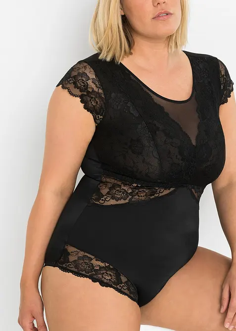 Body senza ferretto con pizzo delicato, bonprix