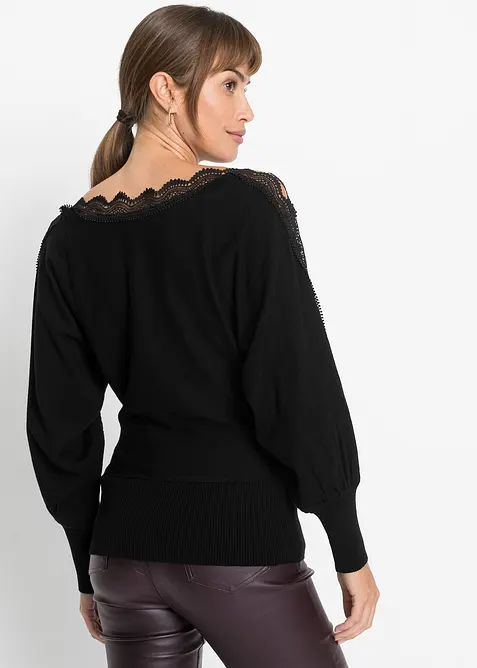Maglione in filato fine di misto viscosa fluente, bonprix