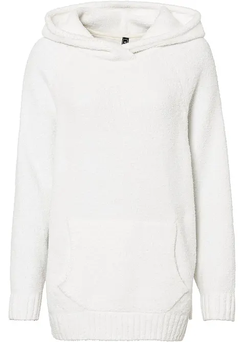Maglione in pile teddy con cappuccio, bonprix