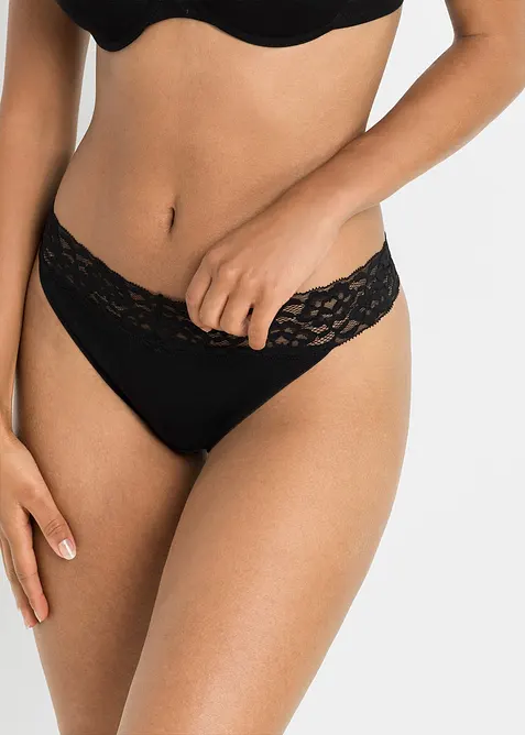 Perizoma con cotone (pacco da 4), bonprix