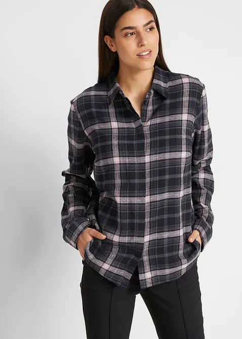 Camicia in flanella di puro cotone, bonprix