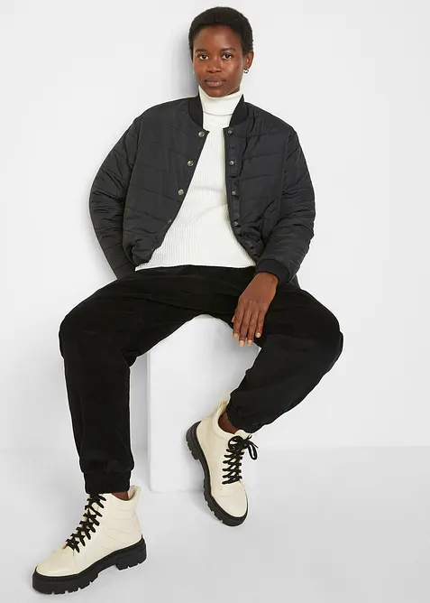 Pantaloni in velluto a coste di misto cotone, bonprix