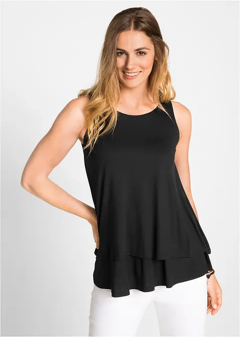Top in viscosa a doppio strato, bonprix