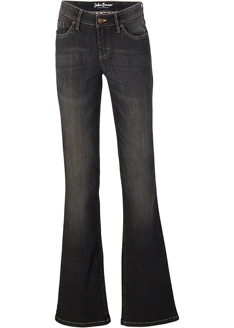 Jeans bootcut elasticizzati confortevoli, vita media, bonprix