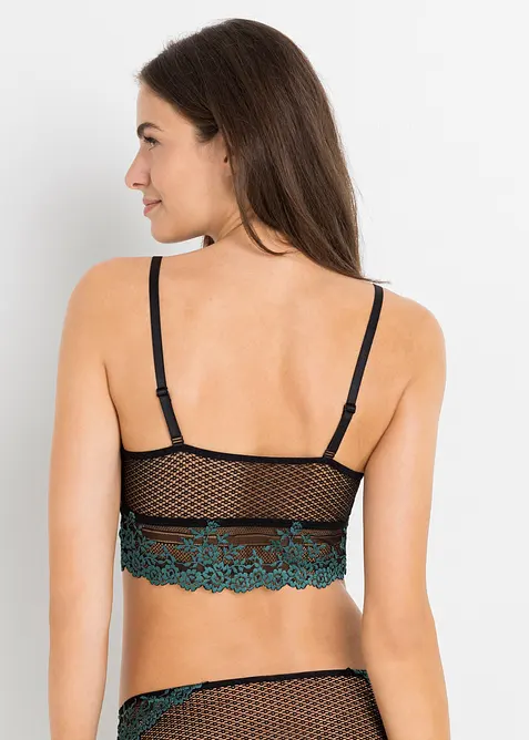 Reggiseno a bustier in pizzo bicolore, bonprix